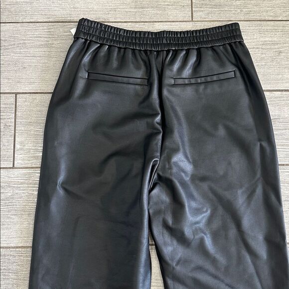 Halogen Faux Leather Elastic Waist Black Pants New! - Picture 6 of 8